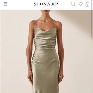 Shona Joy LA LUNE LACE BACK MAXI DRESS - SAGE
